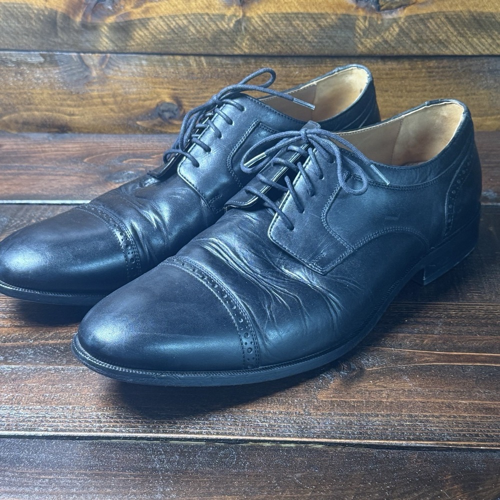 J. Murphy by Johnston & Murphy Leather Lace Up Shoes Men's Size 13 M Black India